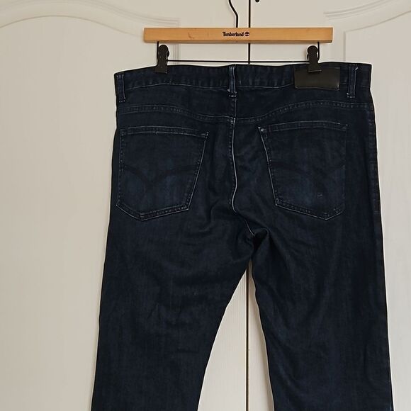 Calvin Klein Men Slim Fit Jeans 38×32 Dark Blue Washed - Picture 4 of 16